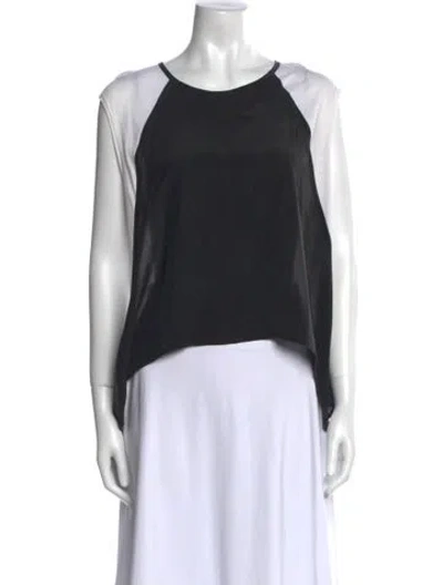 Pre-owned Alexis Scoop Neck Sleeveless Top In Black