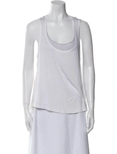 Pre-owned Alexis Scoop Neck Sleeveless Top In White