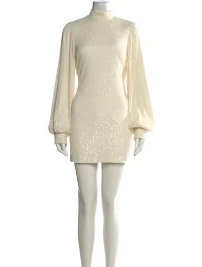 Pre-owned Alexis Sequin Mini Dress In Neutral