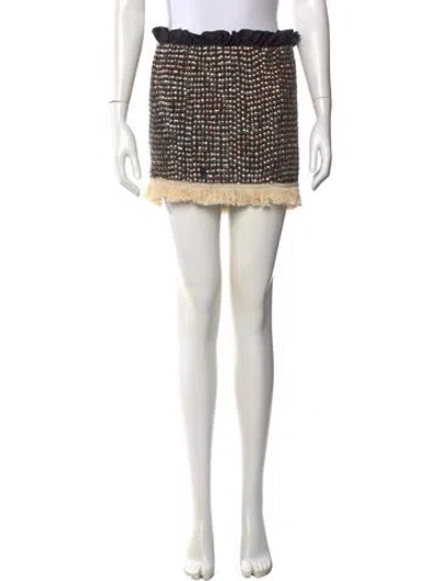 Pre-owned Alexis Sequin Mini Skirt In Blue