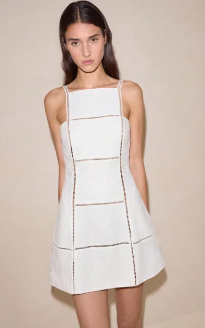 Alexis Sera Linen-silk Mini Dress In White
