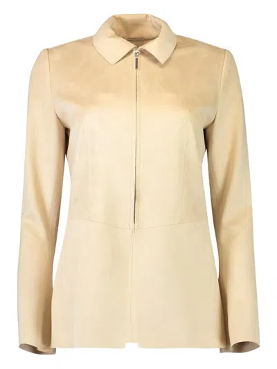 Alexis Shawn Zip Jacket In Neutral