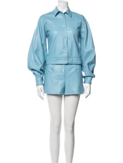 Pre-owned Alexis Short Set In Blue