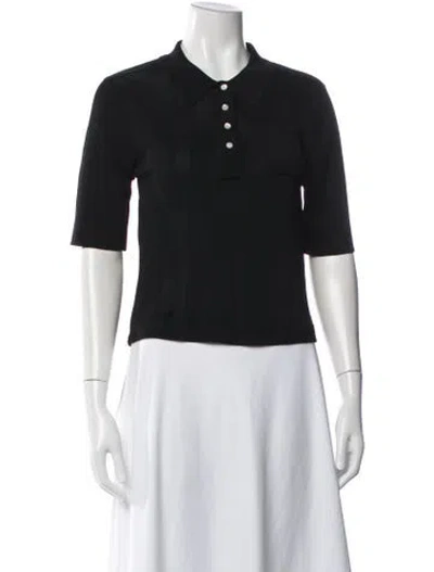 Pre-owned Alexis Short Sleeve Polo In Black