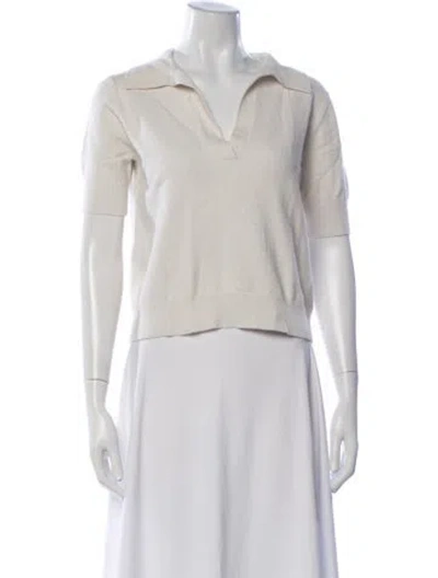 Pre-owned Alexis Short Sleeve Polo In Neutrals