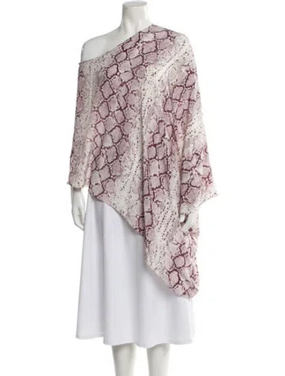 Pre-owned Alexis Silk Animal Print Sweater In Purple