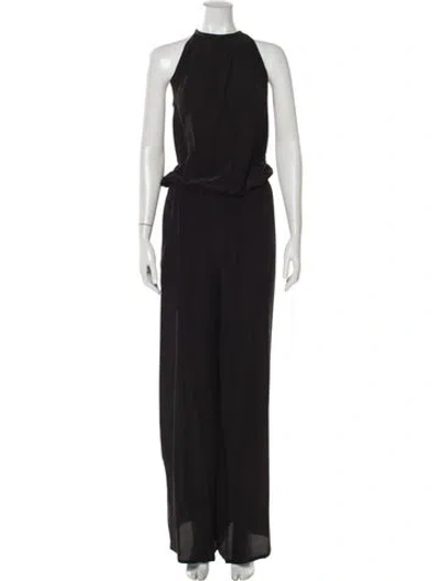 Pre-owned Alexis Silk Crew Neck Jumpsuit In Gray