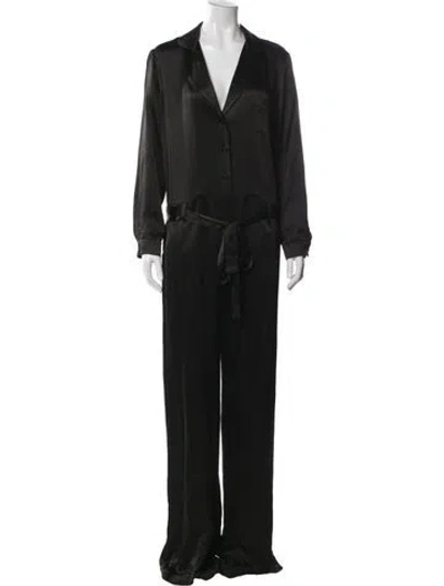 Pre-owned Alexis Silk Jumpsuit In Black