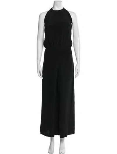 Pre-owned Alexis Silk Long Dress In Black