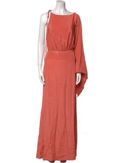 Pre-owned Alexis Silk Long Dress In Pink