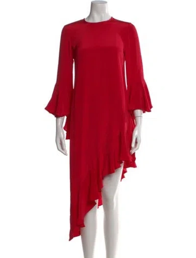 Pre-owned Alexis Silk Long Dress In Red