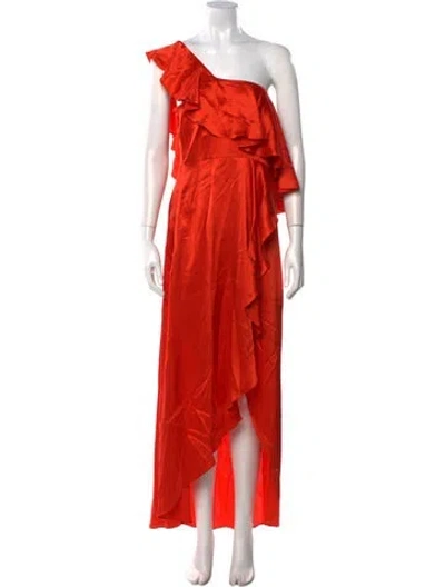 Pre-owned Alexis Silk Long Dress W/ Tags In Orange