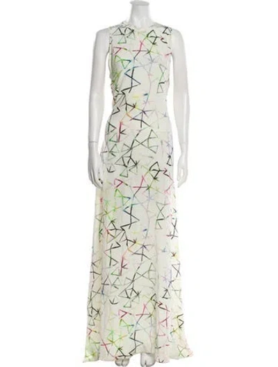 Pre-owned Alexis Silk Long Dress W/ Tags In White