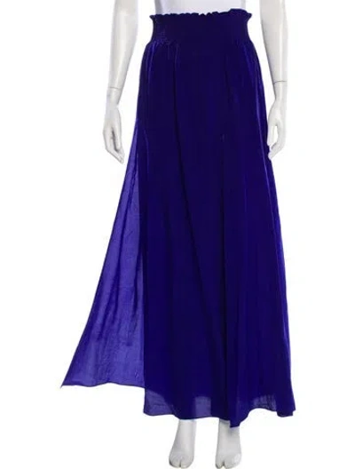 Pre-owned Alexis Silk Long Skirt In Purple