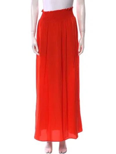 Pre-owned Alexis Silk Long Skirt In Red