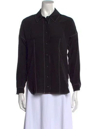 Pre-owned Alexis Silk Lounge Set In Black