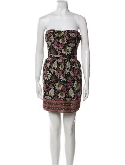 Pre-owned Alexis Silk Mini Dress In Black