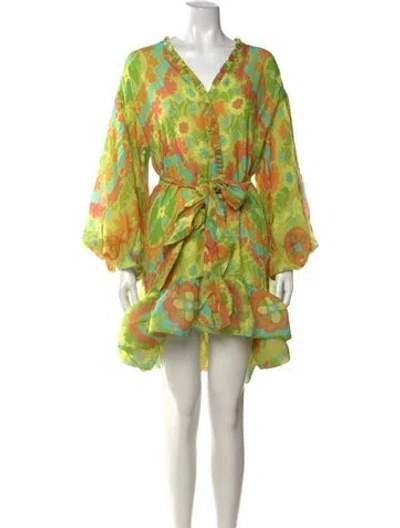 Pre-owned Alexis Silk Mini Dress In Grey