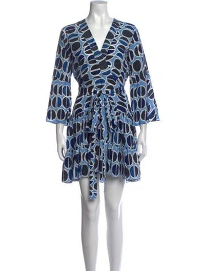 Pre-owned Alexis Silk Mini Dress In Multi