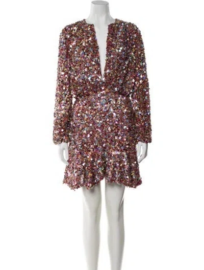 Pre-owned Alexis Silk Mini Dress In Pink