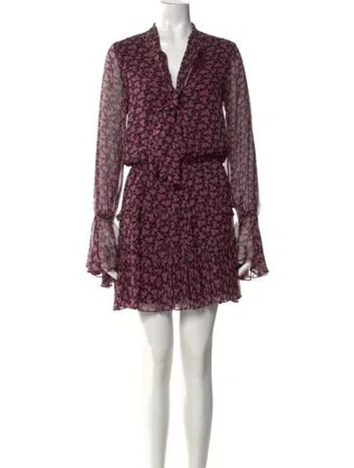 Pre-owned Alexis Silk Mini Dress In Purple