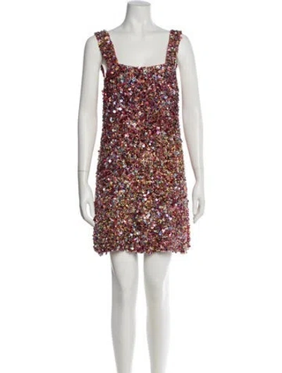 Pre-owned Alexis Silk Mini Dress In Red