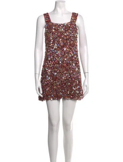 Pre-owned Alexis Silk Mini Dress In Red