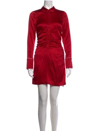Pre-owned Alexis Silk Mini Dress In Red