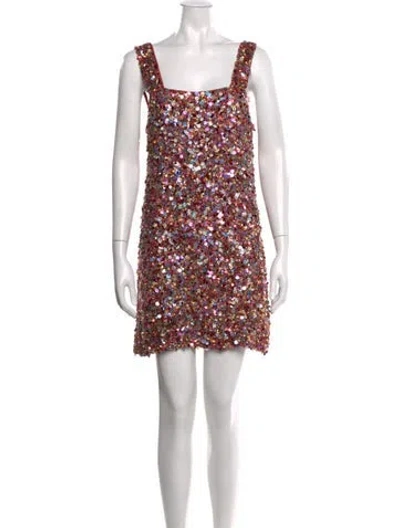 Pre-owned Alexis Silk Mini Dress In Red