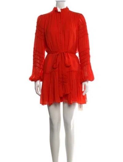 Pre-owned Alexis Silk Mini Dress In Red