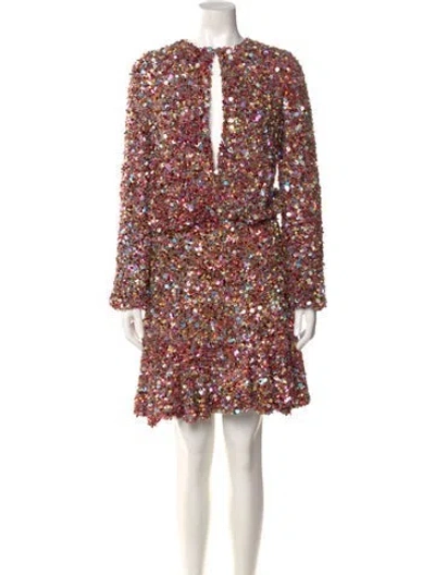 Pre-owned Alexis Silk Mini Dress W/ Tags In Burgundy