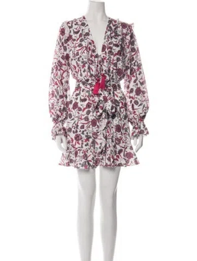Pre-owned Alexis Silk Mini Dress In White