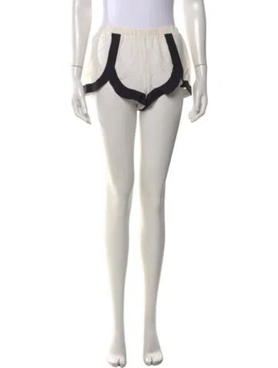 Pre-owned Alexis Silk Mini Shorts In White