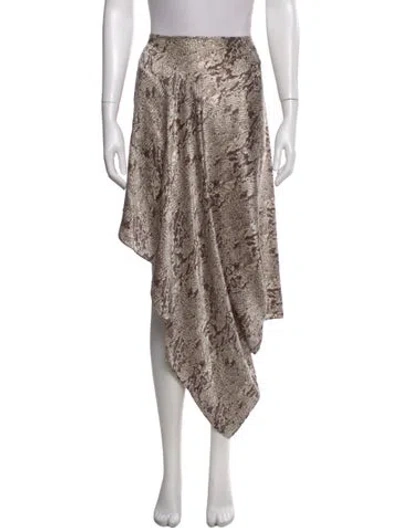 Pre-owned Alexis Silk Mini Skirt In Brown