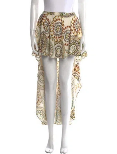 Pre-owned Alexis Silk Mini Skirt In Neutral
