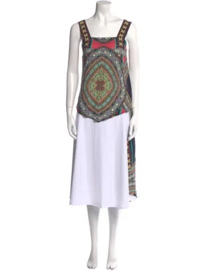 Pre-owned Alexis Silk Paisley Print Tunic In Multi