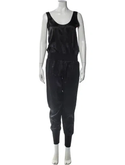 Pre-owned Alexis Silk Scoop Neck Jumpsuit In Blue