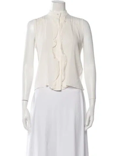 Pre-owned Alexis Silk Sleeveless Blouse In Neutrals/white