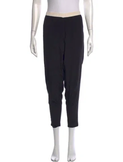 Pre-owned Alexis Silk Straight Leg Pants In Black