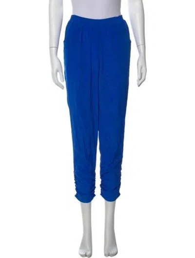 Pre-owned Alexis Silk Straight Leg Pants In Blue