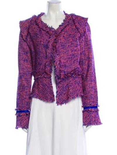 Pre-owned Alexis Silk Tweed Pattern Evening Jacket In Multi