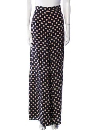 Pre-owned Alexis Silk Wide Leg Pants In Black