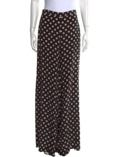 Pre-owned Alexis Silk Wide Leg Pants In Black