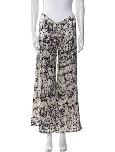 Pre-owned Alexis Silk Wide Leg Pants In Neutral