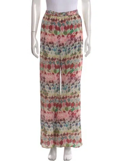 Pre-owned Alexis Silk Wide Leg Pants In Neutral