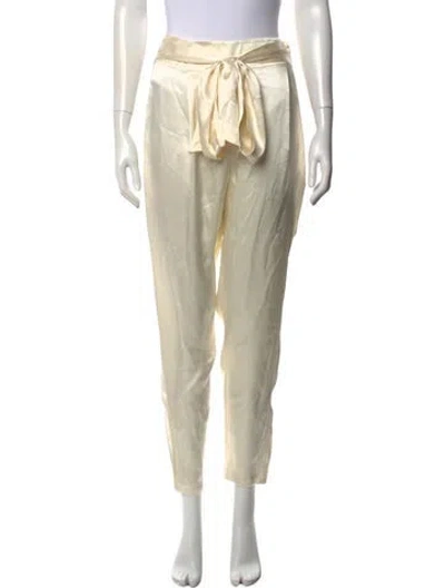 Pre-owned Alexis Silk Wide Leg Pants In Neutral