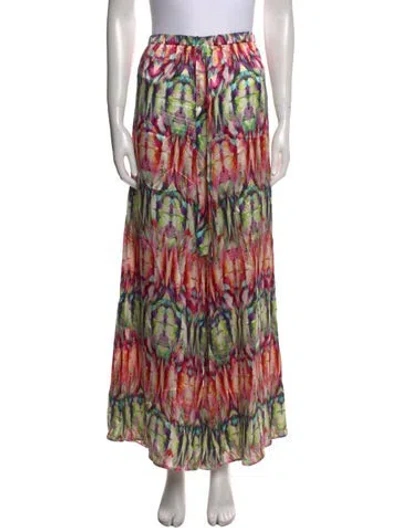 Pre-owned Alexis Silk Wide Leg Pants In Pink