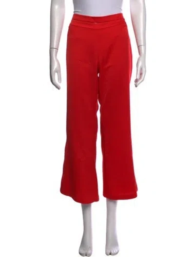 Pre-owned Alexis Silk Wide Leg Pants In Red