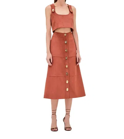 Alexis Sinead Skirt In Auburn In Red