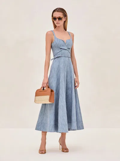 Alexis Sirene Dress In Stone Blue